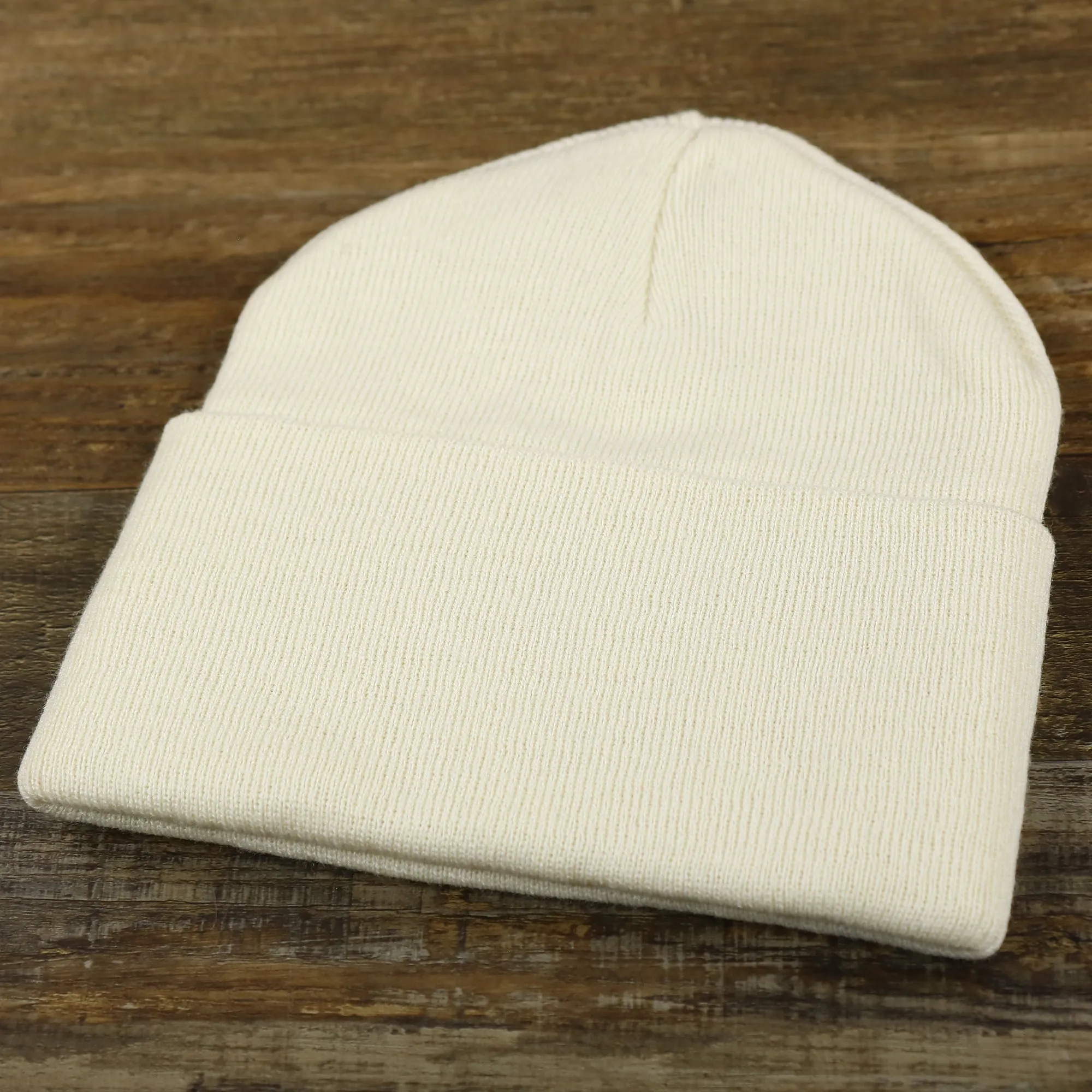 Jack And Jones White Knit Beanie with High Cuff featuring Turtle Dove Pattern