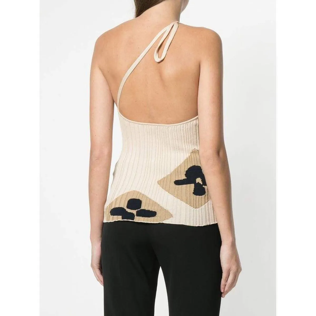 JACQUEMUS One Shoulder Rib Knit Caldu Top - La Maille Collection