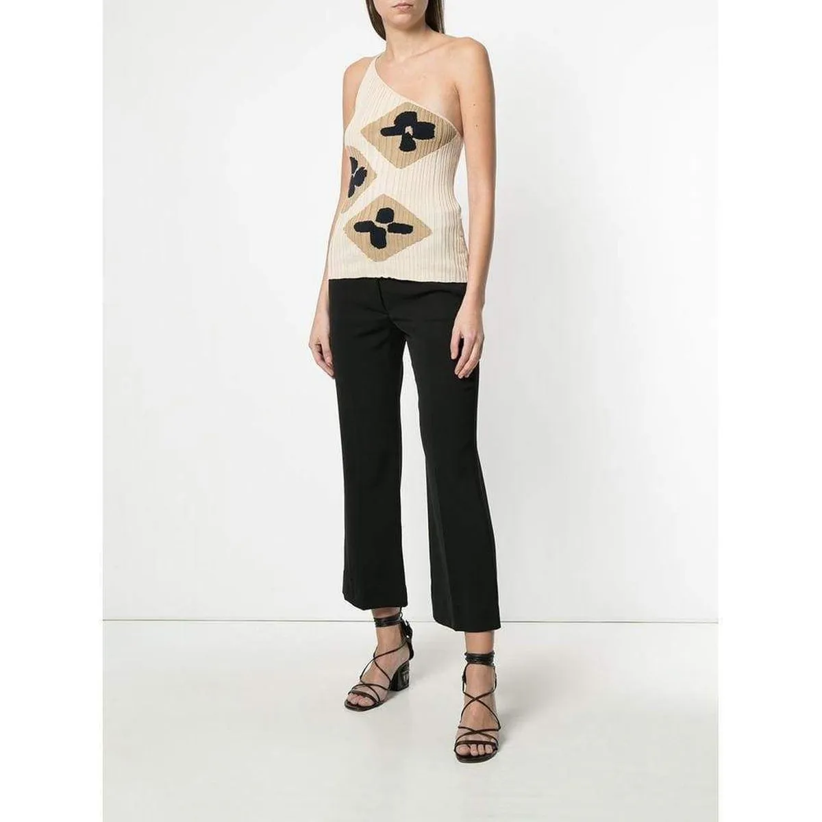 JACQUEMUS One Shoulder Rib Knit Caldu Top - La Maille Collection