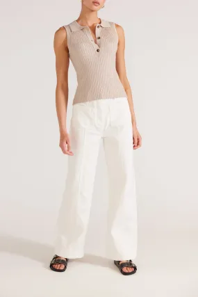 Josie Collared Knit Tank by Staple the Label