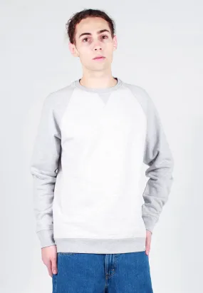 Ketel Contrast Sweater - light grey melange