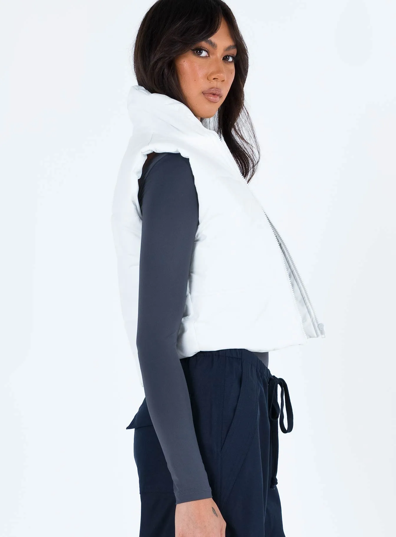 Kirby White Puffer Vest