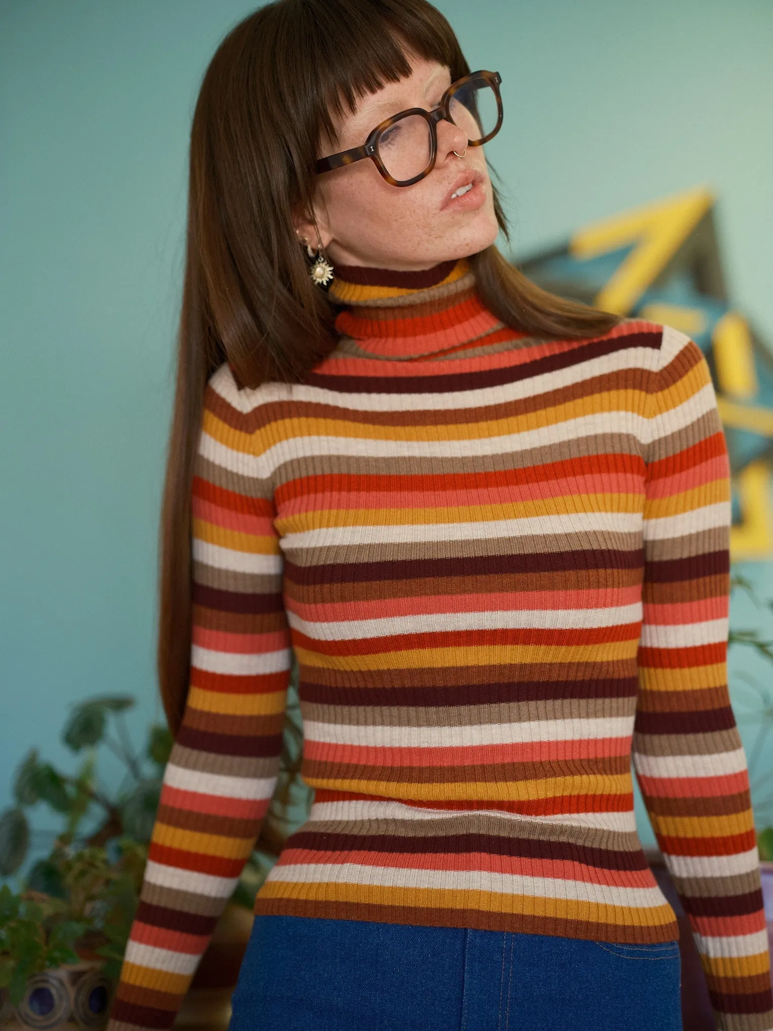 Knit Rib Turtleneck