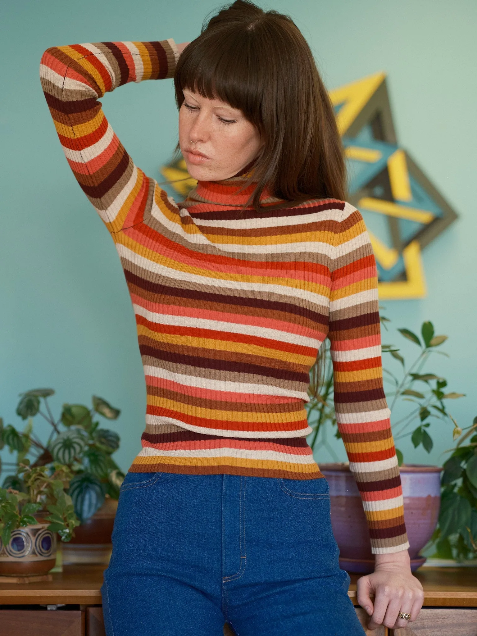 Knit Rib Turtleneck