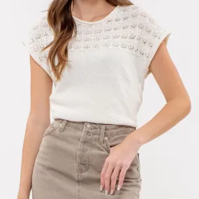 Knitted Eyelet Top