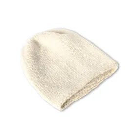 Knitted Wool Beanie - Ivory - Buy Now