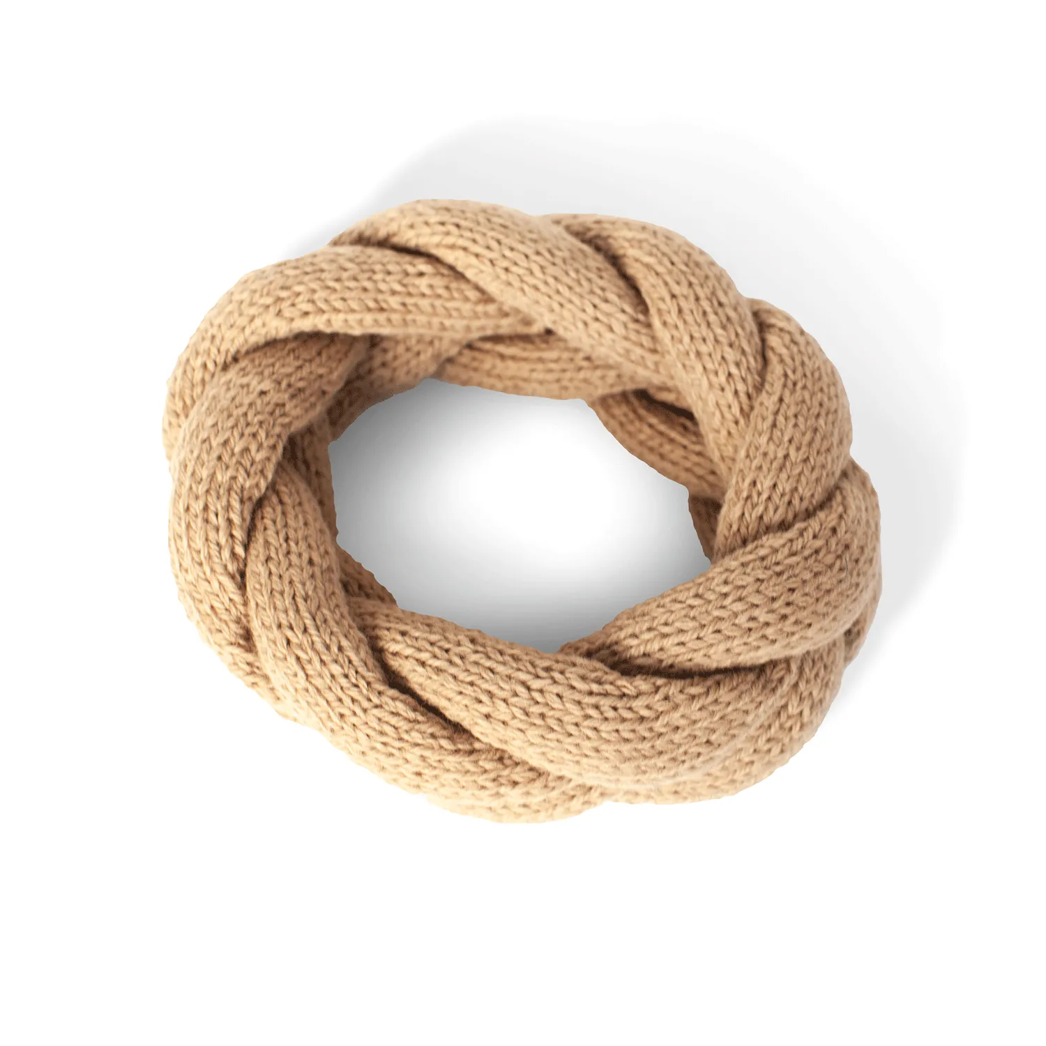 Light Brown Wool Knitted Headband