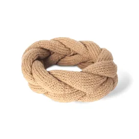 Light Brown Wool Knitted Headband