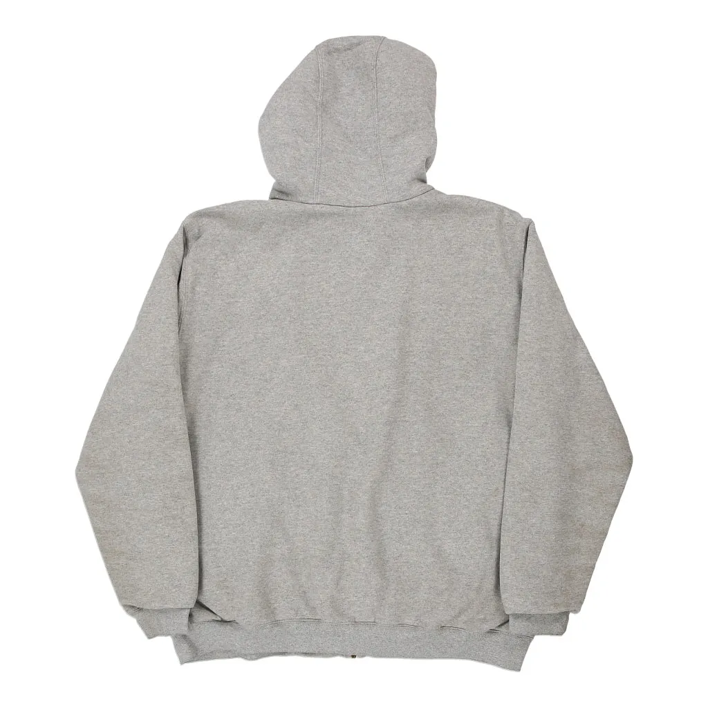 Lined Carhartt Hoodie - Large Grey Cotton Blend