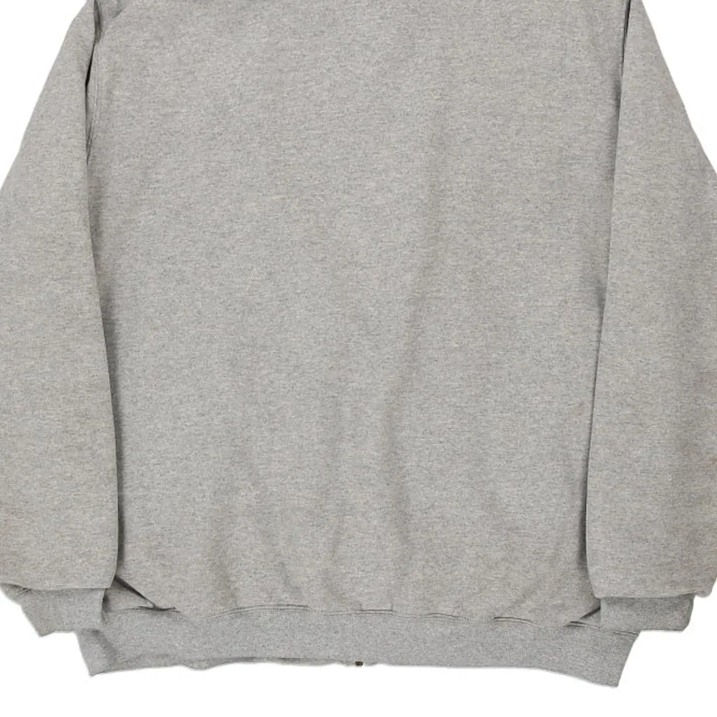 Lined Carhartt Hoodie - Large Grey Cotton Blend