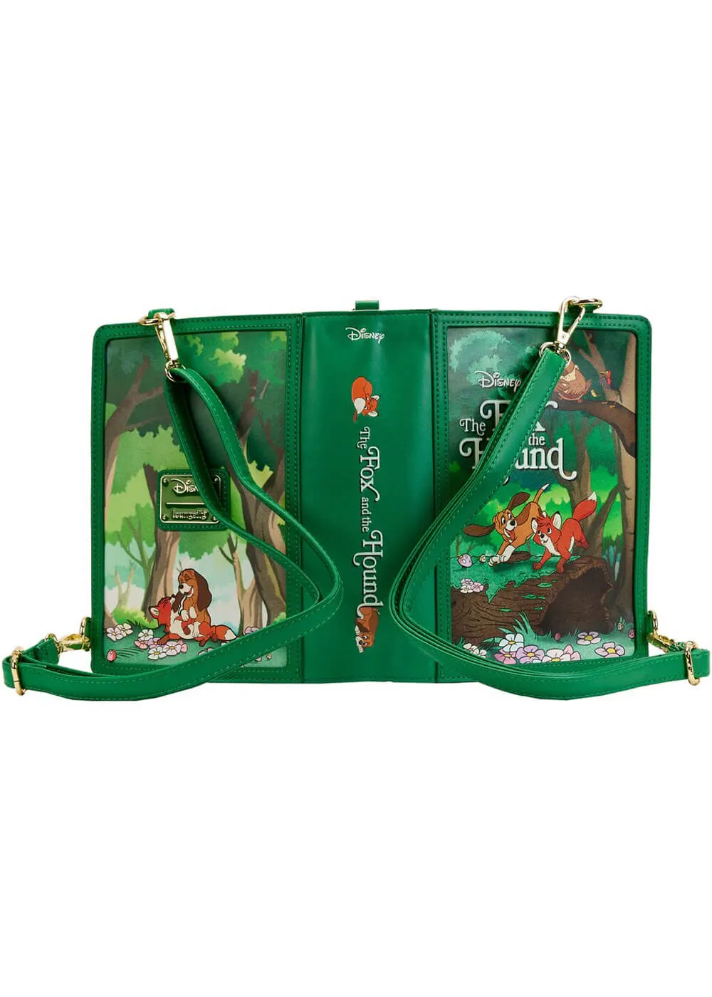 Loungefly Disney Fox And The Hound Classic Book Backpack Crossbody Bag