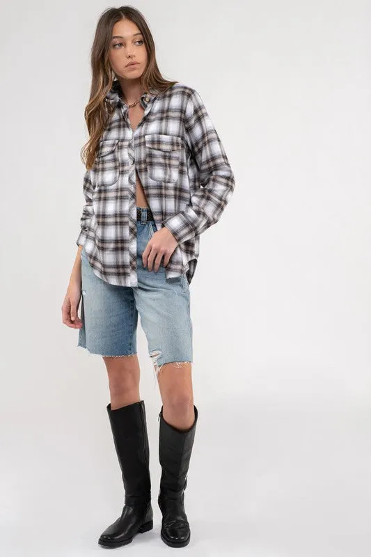 Macey Flannel Top - Lightweight and Stylish