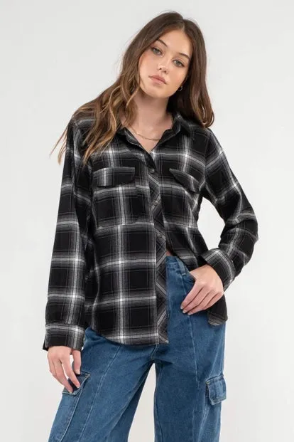 Macey Flannel Top - Lightweight and Stylish