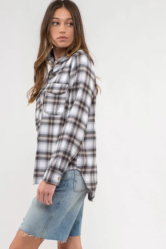 Macey Flannel Top - Lightweight and Stylish