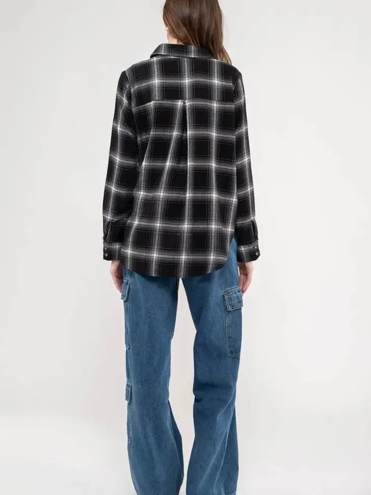 Macey Flannel Top - Lightweight and Stylish