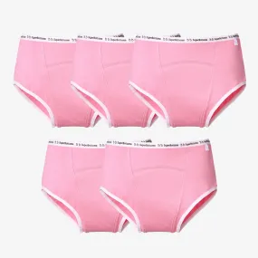 MaxAbsorb 5-Pack Period Underwear with Printed Elastic - Pink