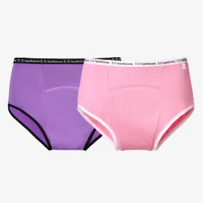 MaxAbsorb Period Underwear Pack - Pink and Lilac (2-Pack)