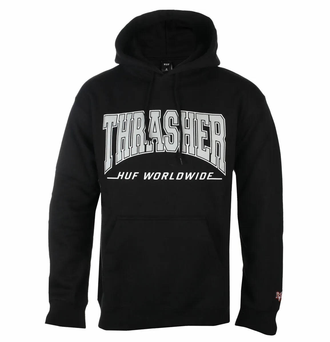 men's sweatshirt HUF x THRASHER - Bayview - black - pf00563-black  -  Metal-shop