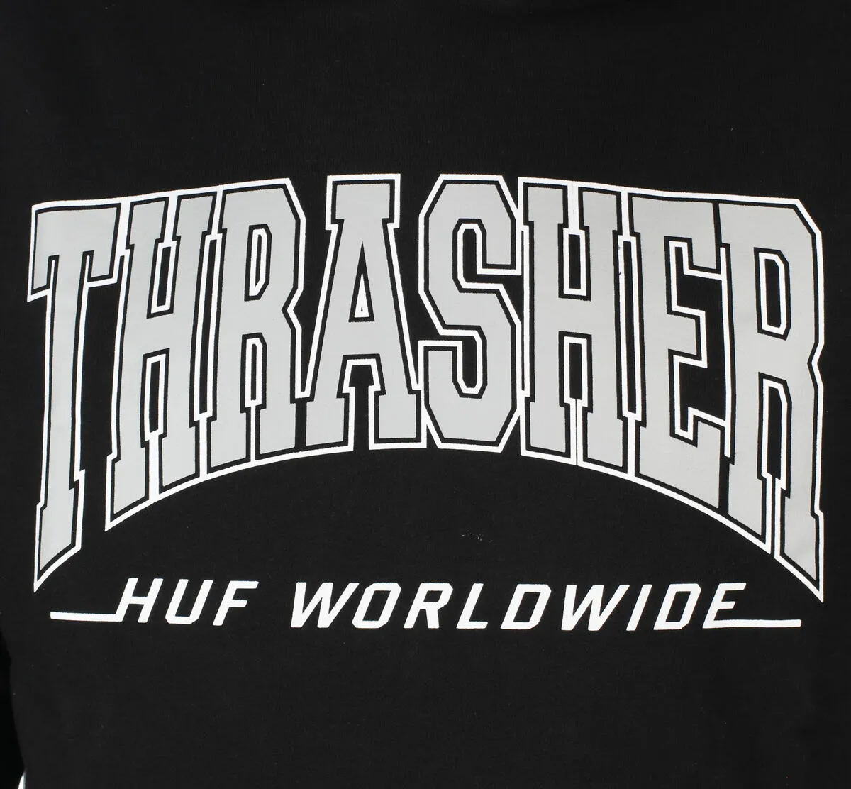 men's sweatshirt HUF x THRASHER - Bayview - black - pf00563-black  -  Metal-shop