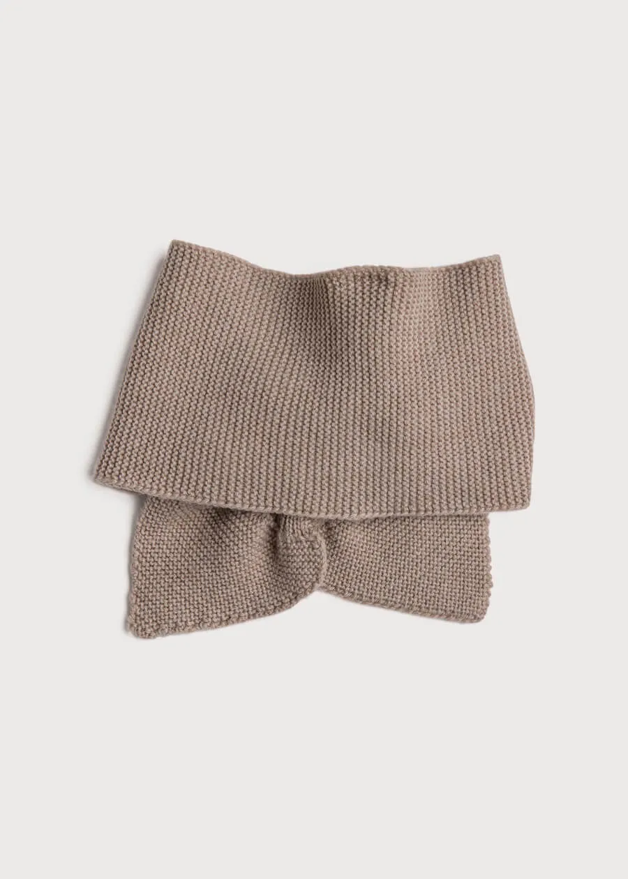 Merino Wool Winter Scarf - Oatmeal Color - Sizes S-L