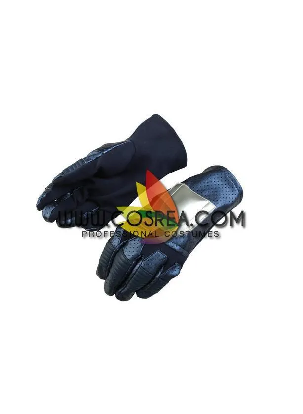 Metallic Blue Wasp Leather Cosplay Costume