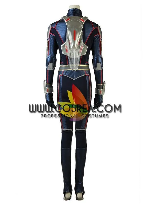 Metallic Blue Wasp Leather Cosplay Costume