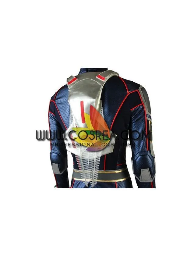 Metallic Blue Wasp Leather Cosplay Costume