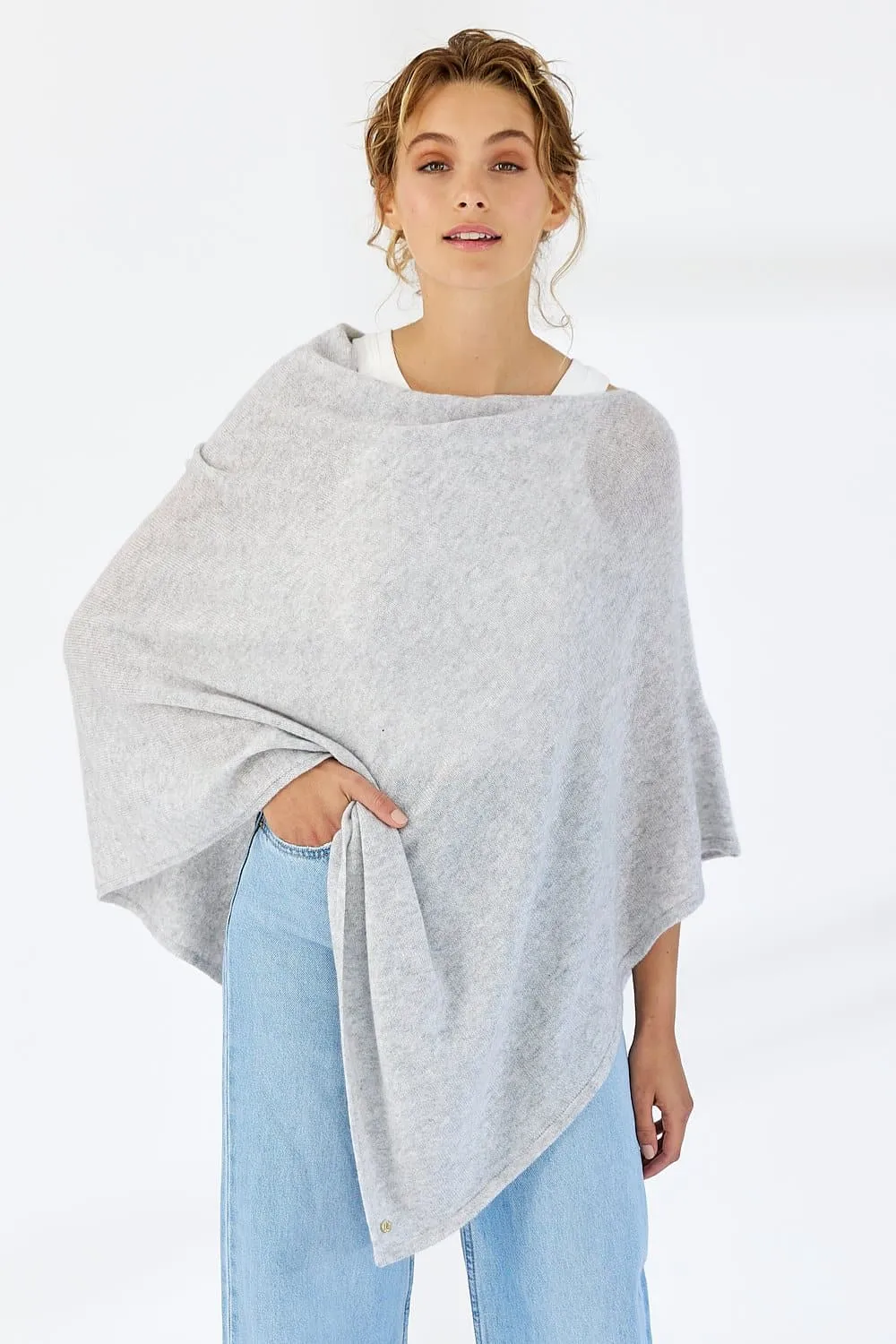 Mia Fratino Cashmere Poncho Seasonal Colours