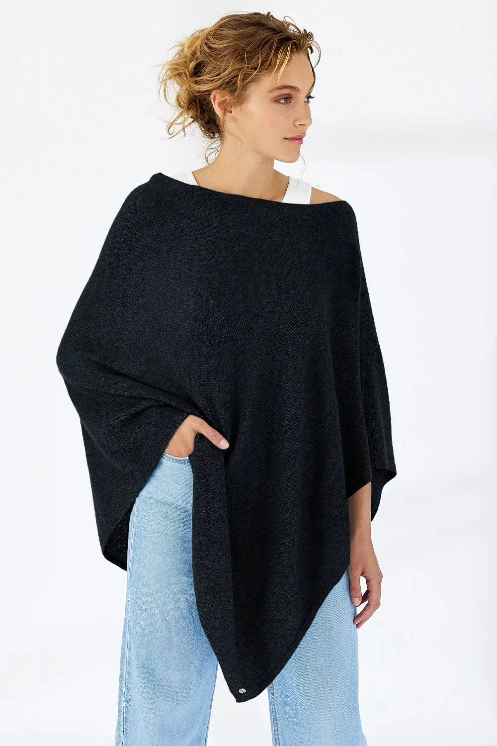 Mia Fratino Cashmere Poncho Seasonal Colours