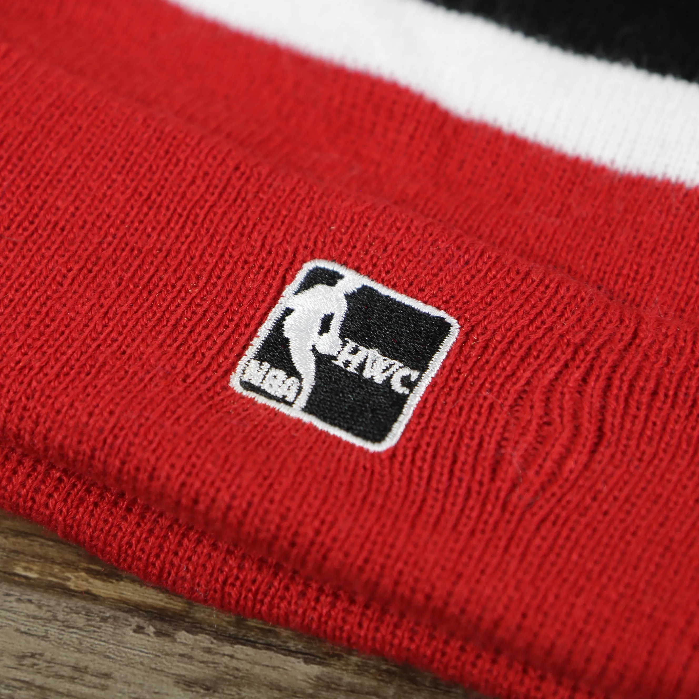 Miami Heat Winter Beanie - Red Striped Pom Pom Hat