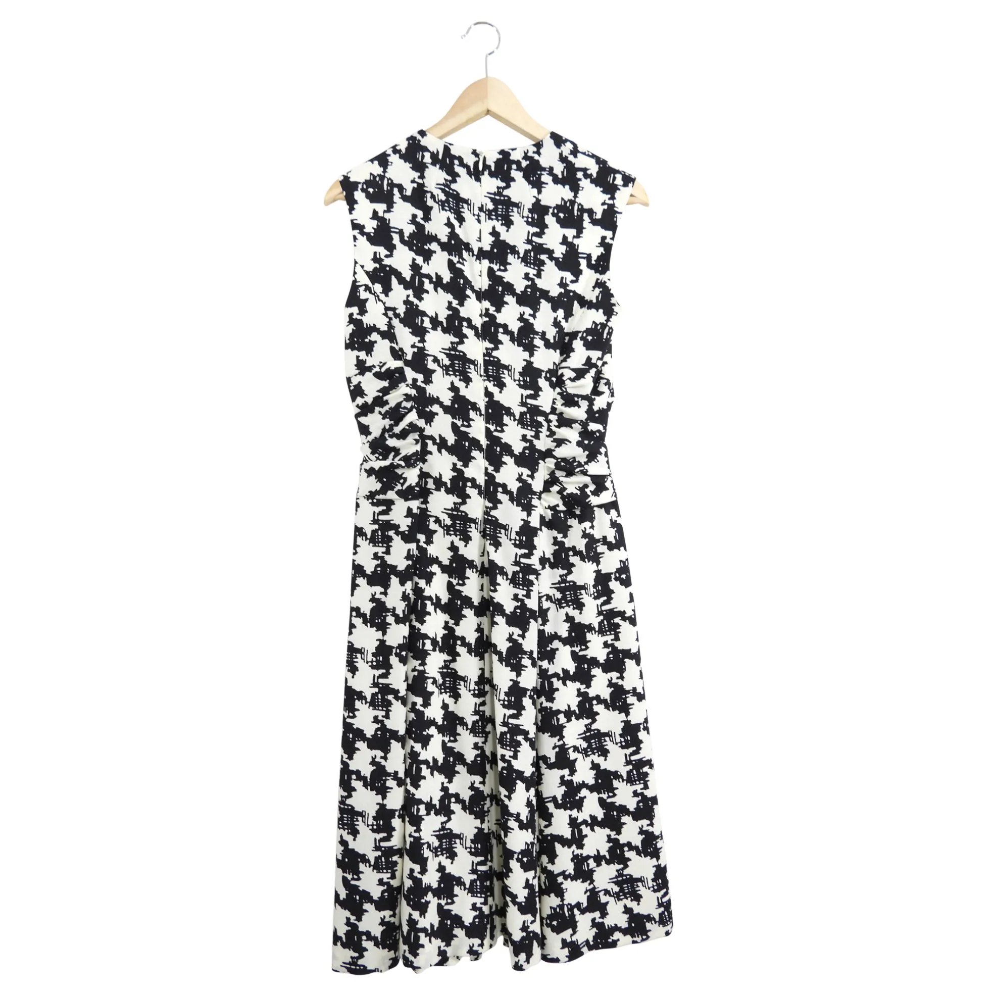 Moschino Ivory Black Wool Houndstooth Sleeveless Dress - XS (2/4)