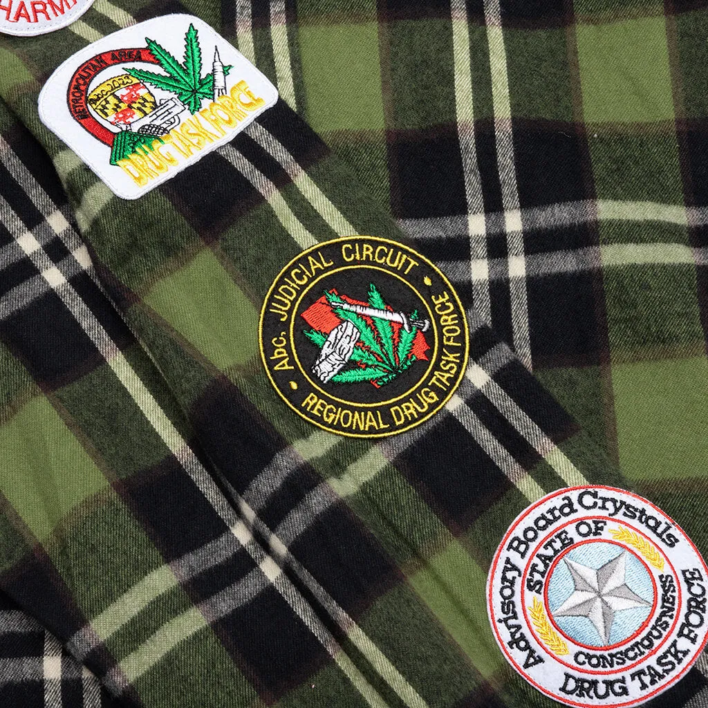 NARC Green Flannel Shirt