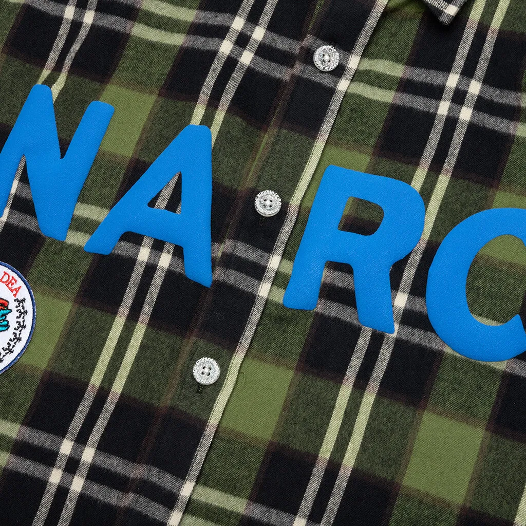 NARC Green Flannel Shirt