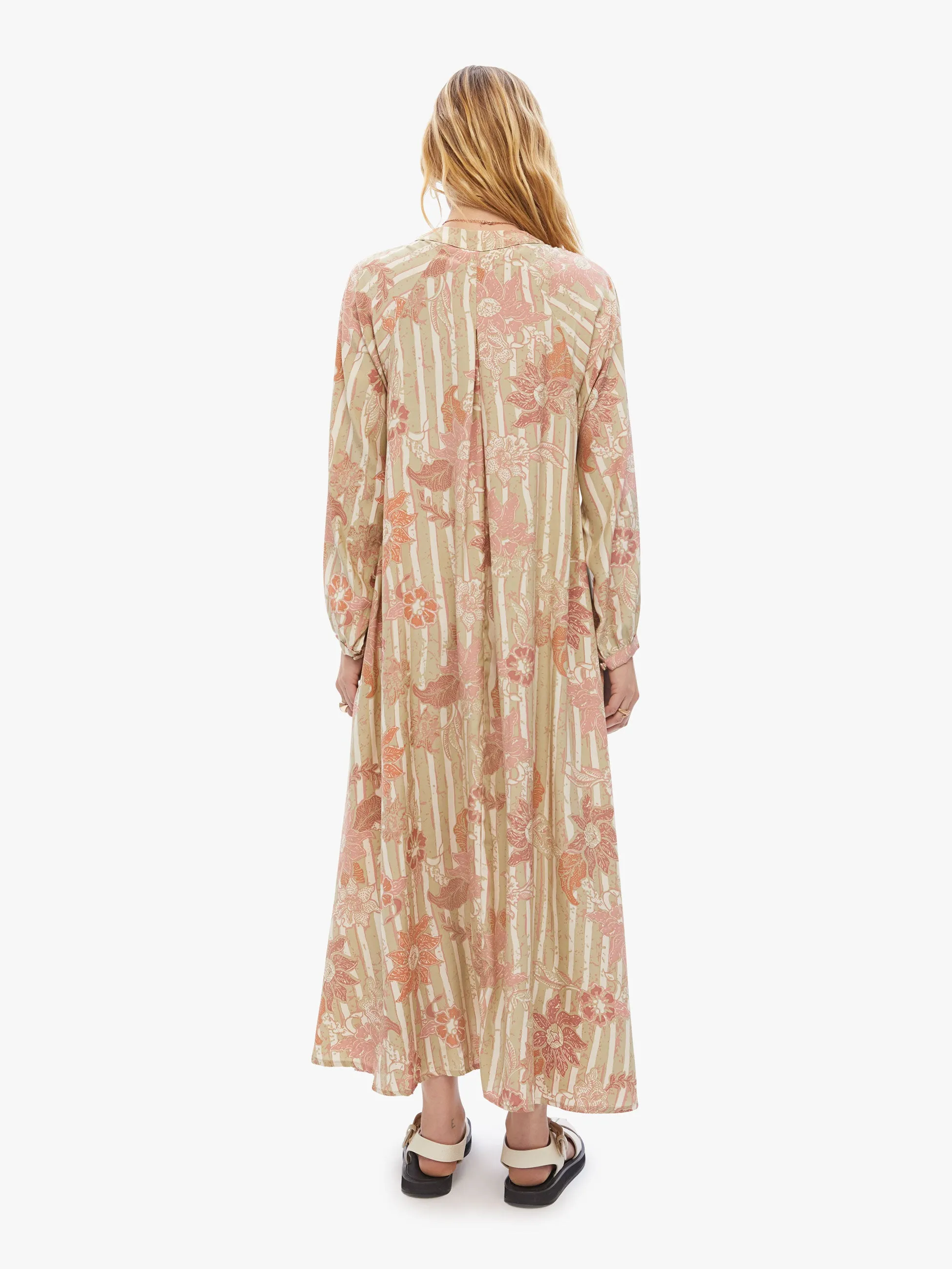 Natalie Martin Fiore Maxi - Sunflower Stripe Print Clay