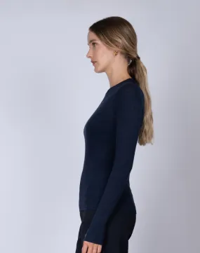 Navy Merino Long-Sleeve Training Top