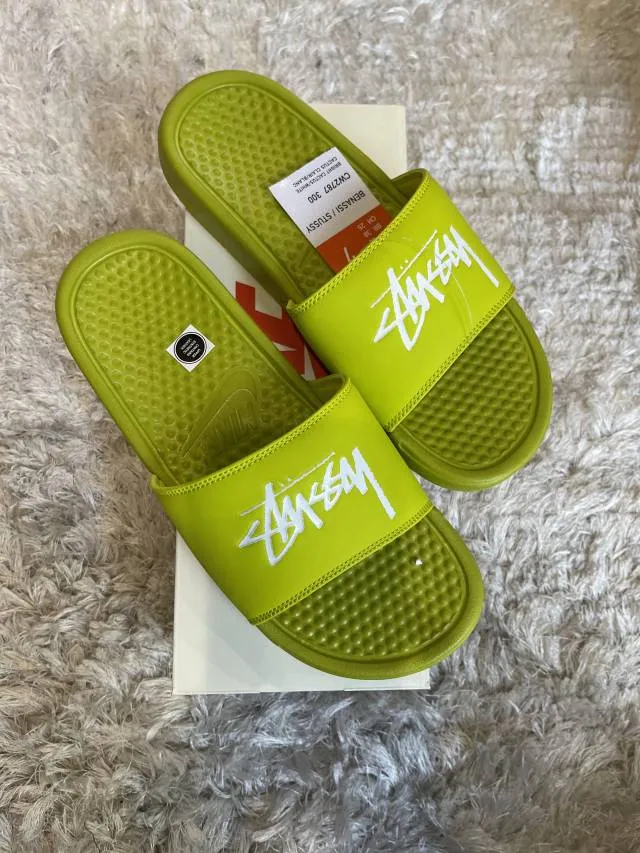 Nike x Stussy Benassi - Volt Green