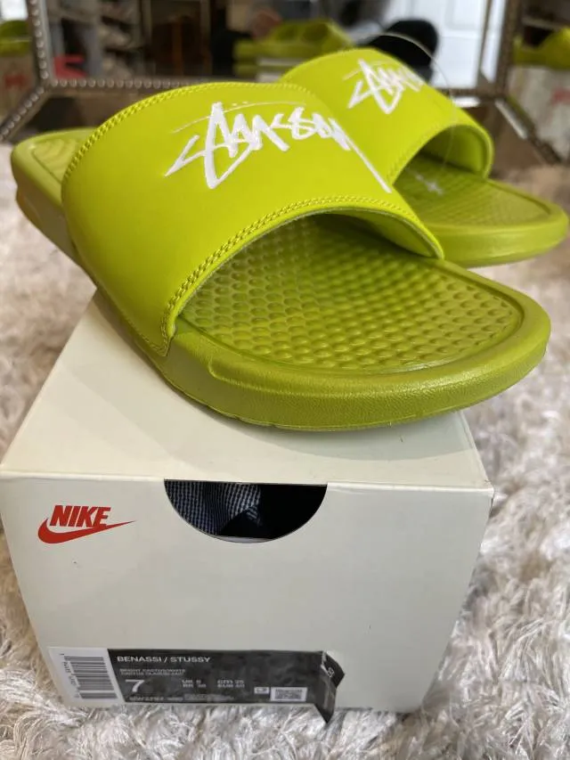 Nike x Stussy Benassi - Volt Green