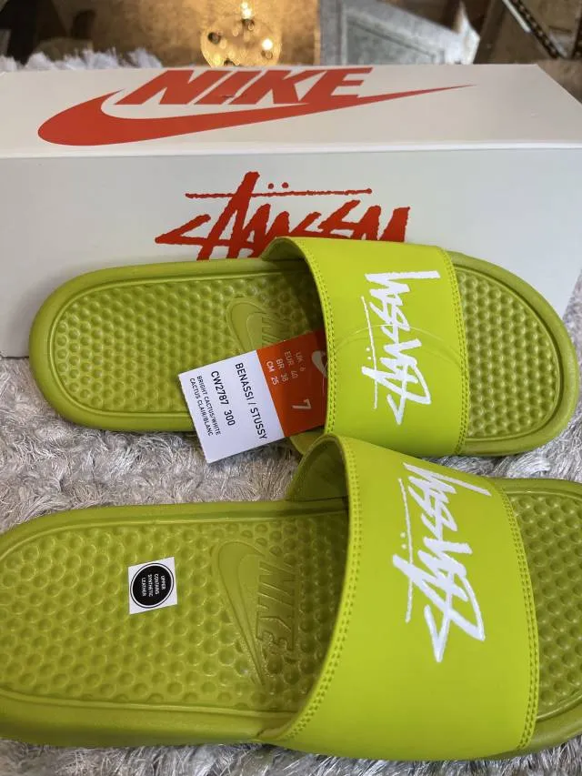 Nike x Stussy Benassi - Volt Green