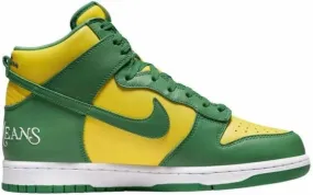 Nike x Supreme SB Dunk High By Any Means Green Yellow sneakers