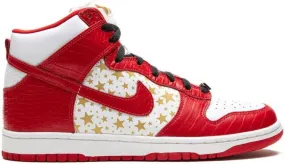 Nike x Supreme SB Dunk High Pro Red Stars sneakers White