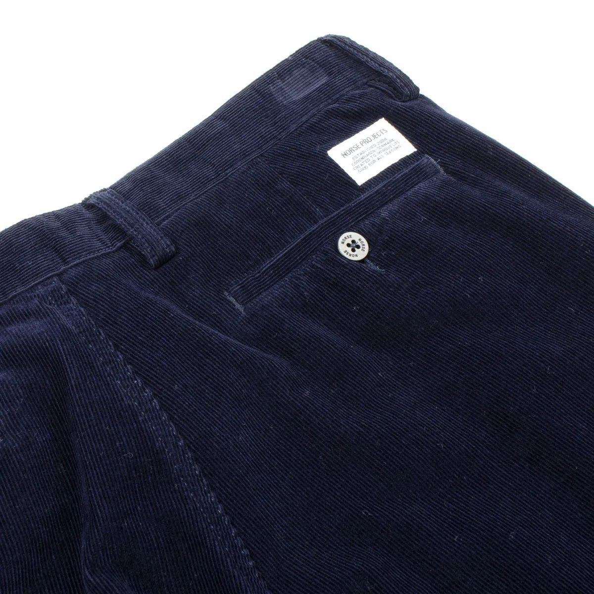 Norse Projects Aros Slim Corduroy Trousers Navy