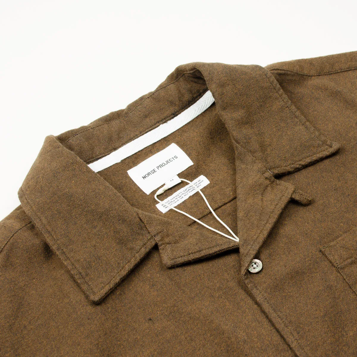 Norse Projects Carsten Flannel Shirt LS Rust Brown