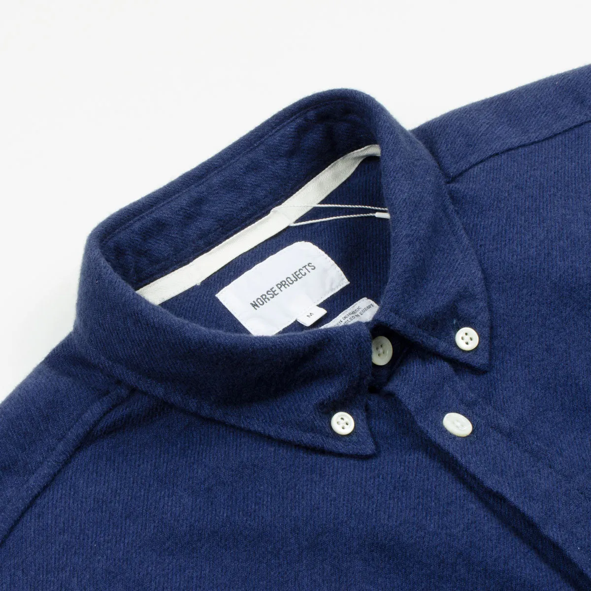 Norse Projects navy Osvald brushed shirt