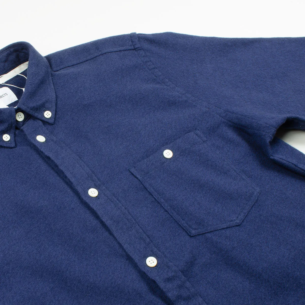 Norse Projects navy Osvald brushed shirt