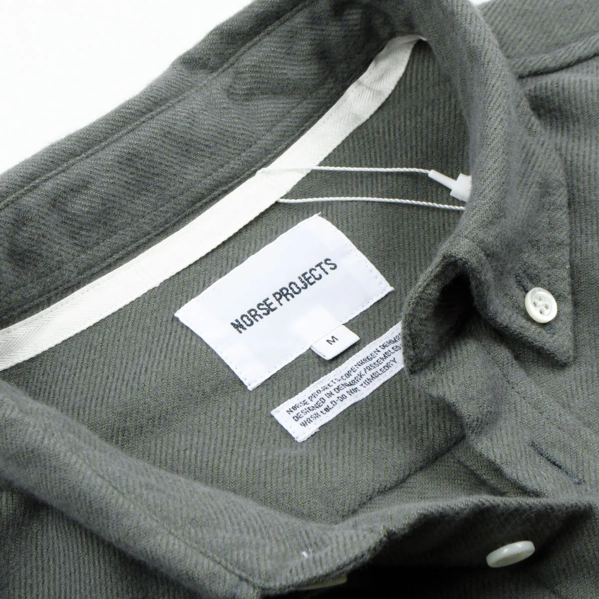 Norse Projects Osvald Brushed Shirt Dried Olive