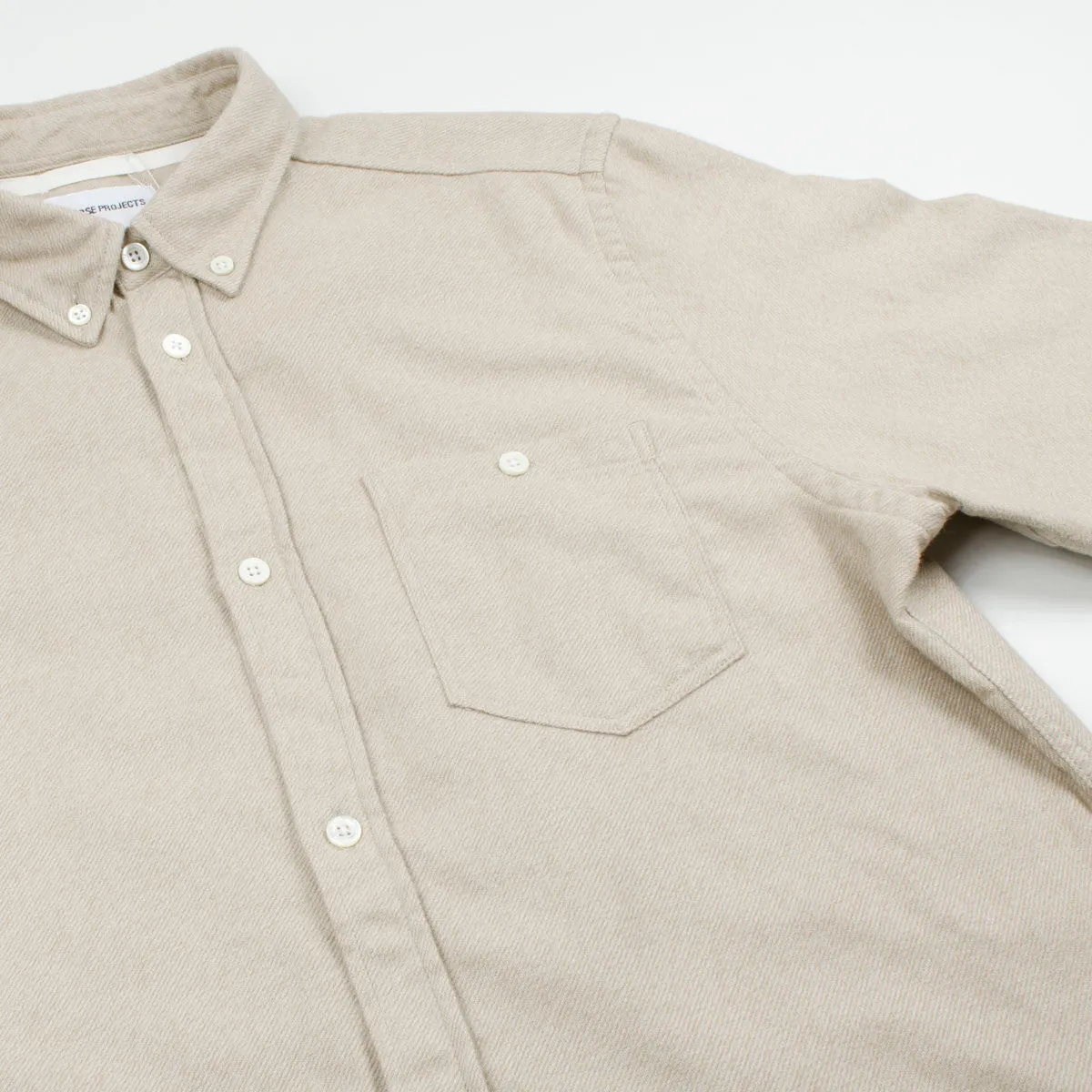 Norse Projects Osvald Brushed Shirt Khaki Beige