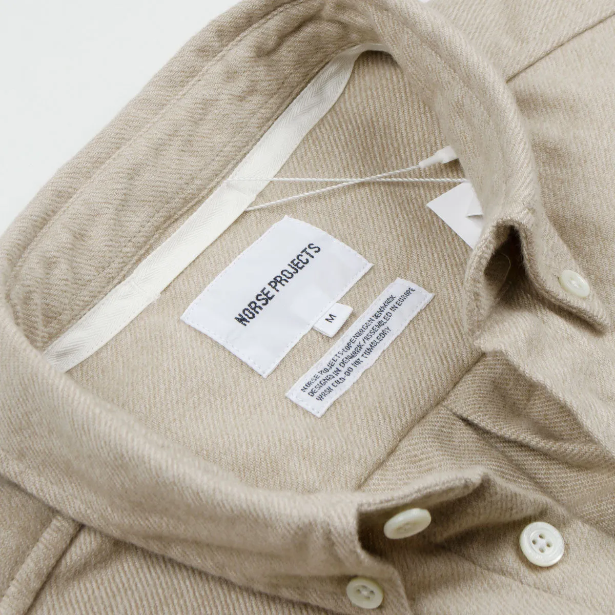 Norse Projects Osvald Brushed Shirt Khaki Beige