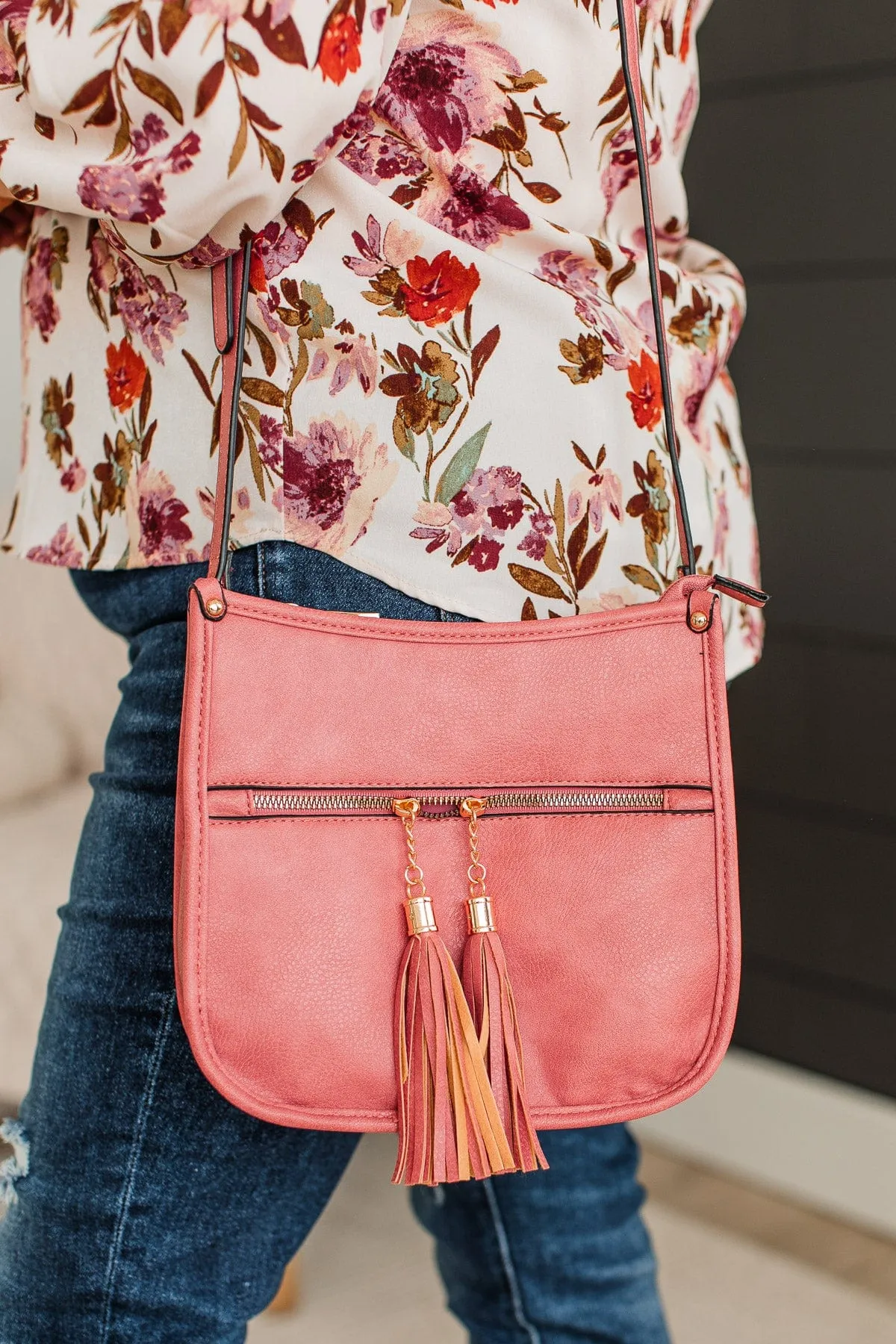 Not Like The Rest Crossbody Purse- Peach