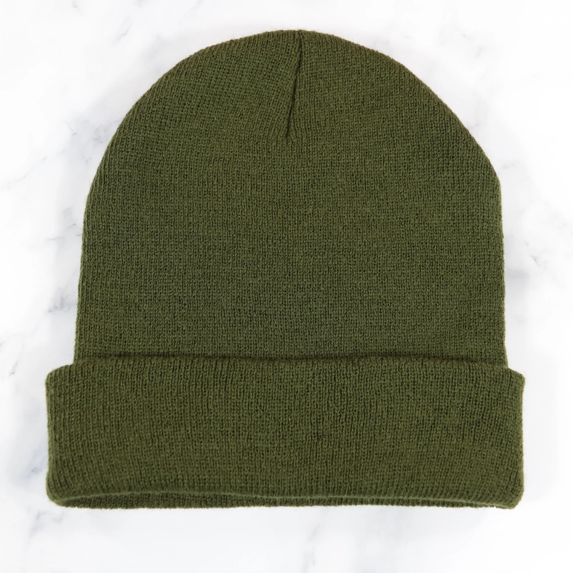 Olive Green Knit Beanie