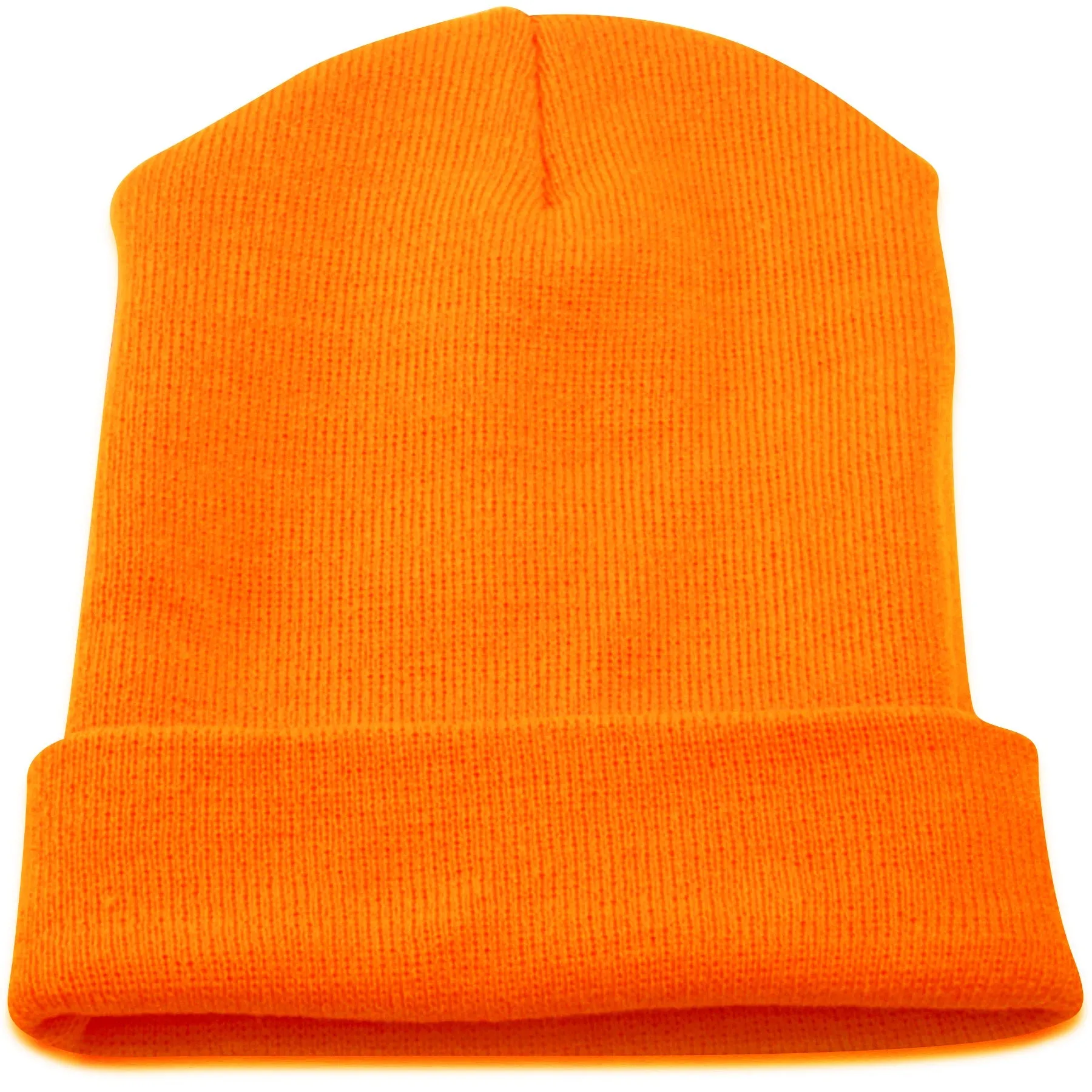 Orange winter beanie.